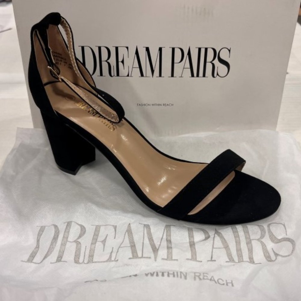 Women's Open Toe Pump Chunky Heel Sandals (New without tags)